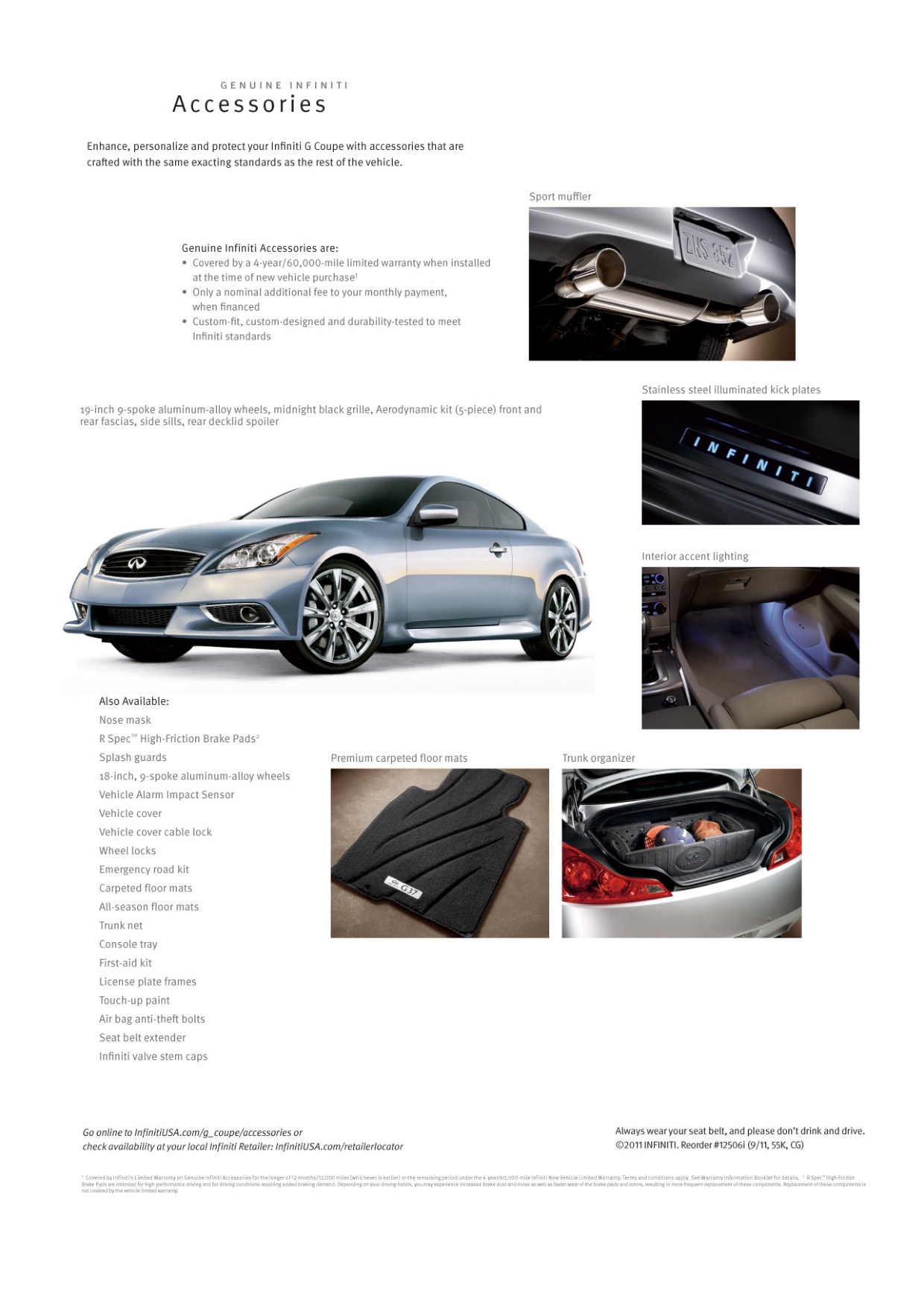 2012 Infiniti G Coupe Brochure Page 2